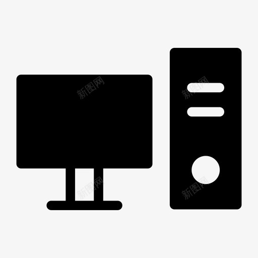 计算机桌面设备图标svg_新图网 https://ixintu.com pc 显示器 桌面 游戏字形图标 计算机 设备