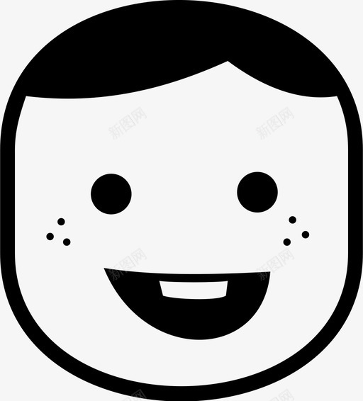 表情符号快乐大笑图标svg_新图网 https://ixintu.com 大笑 微笑 快乐 笑脸 表情 表情特征 表情符号