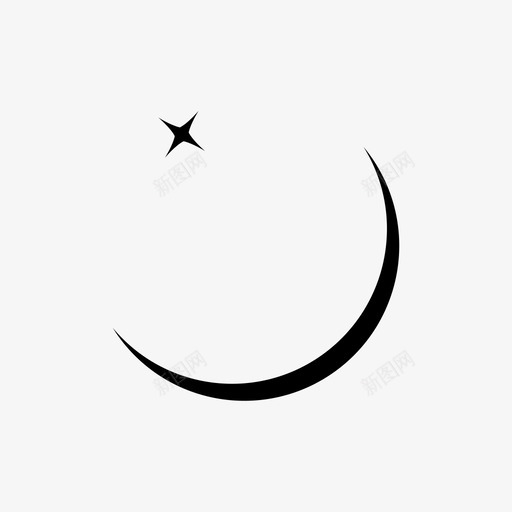 月亮星夜晚中午图标svg_新图网 https://ixintu.com 中午 夜晚 太空 月亮星 浪漫