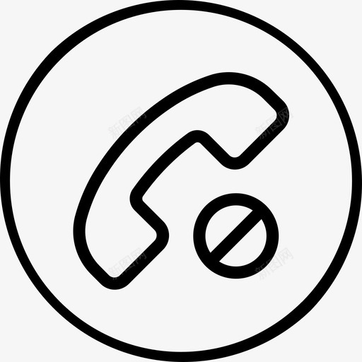 打电话基本要素2直线图标svg_新图网 https://ixintu.com 基本要素2 打电话 直线