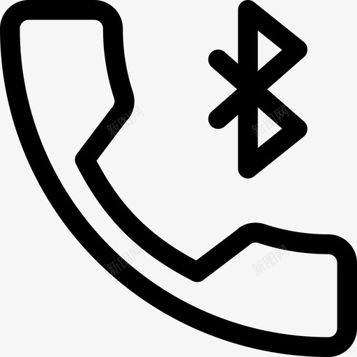 蓝牙移动电话线性图标svg_新图网 https://ixintu.com 移动电话 线性 蓝牙
