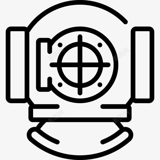 潜水员航海3级直线型图标svg_新图网 https://ixintu.com 潜水员 直线型 航海3级