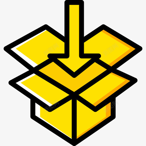购物箱42号黄色图标svg_新图网 https://ixintu.com 42号 购物箱 黄色
