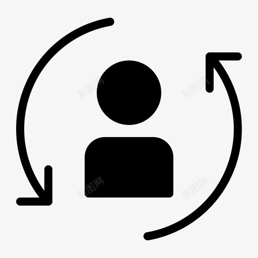 招聘刷新替换图标svg_新图网 https://ixintu.com 刷新 工人和员工字形 招聘 替换 用户