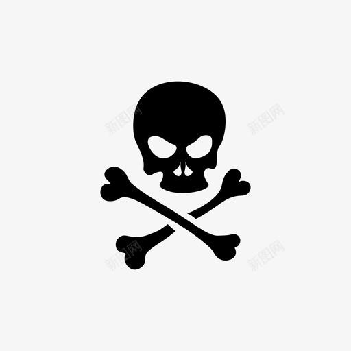 骷髅骷髅和骨头死亡图标svg_新图网 https://ixintu.com 万圣节 万圣节图标集 死亡 骷髅 骷髅和骨头