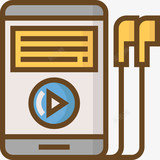 视频播放器elearning4线性颜色图标svg_新图网 https://ixintu.com elearning4 线性颜色 视频播放器
