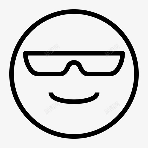 眼镜傲慢表情符号图标svg_新图网 https://ixintu.com 傲慢 眼镜 表情符号