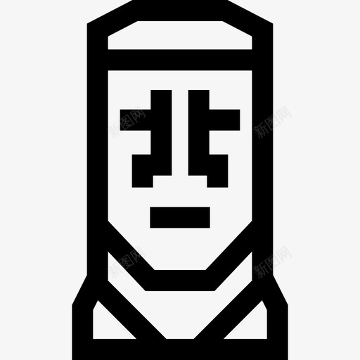 摩埃海盗9线性图标svg_新图网 https://ixintu.com 摩埃 海盗9 线性