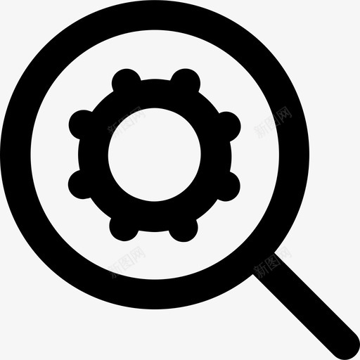 齿轮工业2粗体圆形图标svg_新图网 https://ixintu.com 工业2 粗体圆形 齿轮