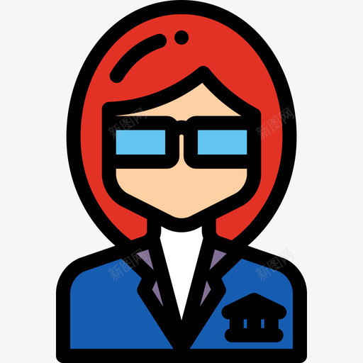 工作人员博物馆10线性颜色图标svg_新图网 https://ixintu.com 博物馆10 工作人员 线性颜色