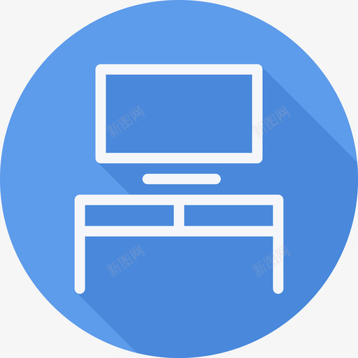 家用电器和家具2圆形扁平图标svg_新图网 https://ixintu.com 圆形扁平 家用电器和家具2