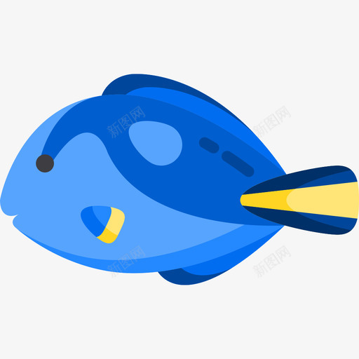 外科医生鱼海洋生物3扁平图标svg_新图网 https://ixintu.com 外科医生鱼 扁平 海洋生物3
