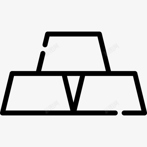 金锭营销8直线型图标svg_新图网 https://ixintu.com 直线型 营销8 金锭
