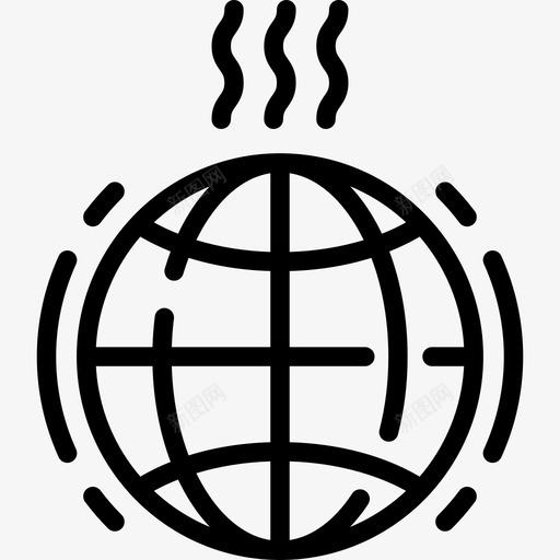 温室效应生态学9线性图标svg_新图网 https://ixintu.com 温室效应 生态学9 线性