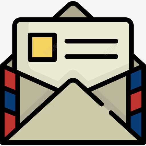 信封邮局线颜色图标svg_新图网 https://ixintu.com 信封 线颜色 邮局
