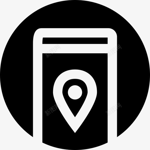 占位符地图和图钉填充图标svg_新图网 https://ixintu.com 占位符 地图和图钉 填充