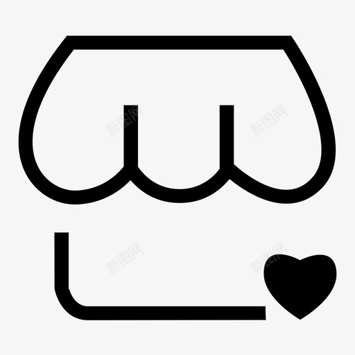 店铺收藏svg_新图网 https://ixintu.com 店铺收藏 线性 扁平