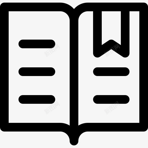 打开书本ui接口7线性图标svg_新图网 https://ixintu.com ui接口7 打开书本 线性