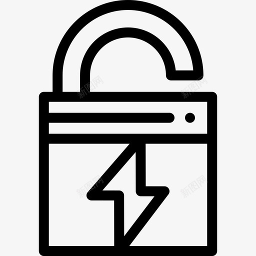 打开锁数据安全2线性图标svg_新图网 https://ixintu.com 打开锁 数据安全2 线性