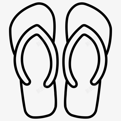 sandles人字拖鞋子图标svg_新图网 https://ixintu.com sandles 人字拖 假期 夏天 夏日偶像 鞋子