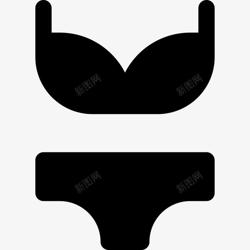 比基尼夏季6号填充图标svg_新图网 https://ixintu.com 填充 夏季6号 比基尼
