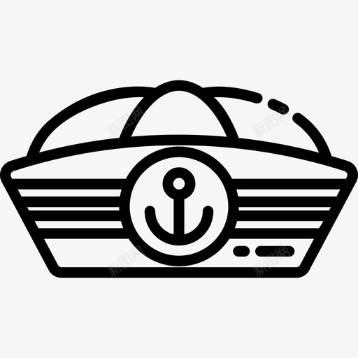 帽子海豹线状图标svg_新图网 https://ixintu.com 帽子 海豹 线状