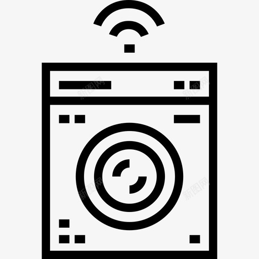 洗衣机智能家居2线性图标svg_新图网 https://ixintu.com 智能家居2 洗衣机 线性