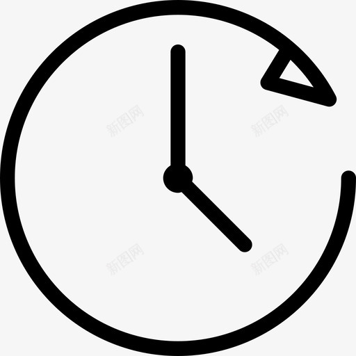 顺时针时间日历线性图标svg_新图网 https://ixintu.com 时间日历 线性 顺时针