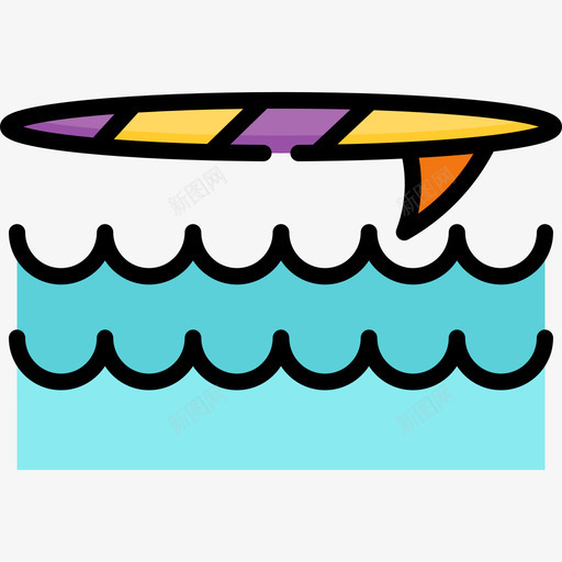 冲浪水上公园3线性颜色图标svg_新图网 https://ixintu.com 冲浪 水上公园3 线性颜色
