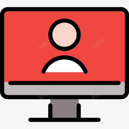棍人传播与媒体3线条色彩图标svg_新图网 https://ixintu.com 传播与媒体3 棍人 线条色彩