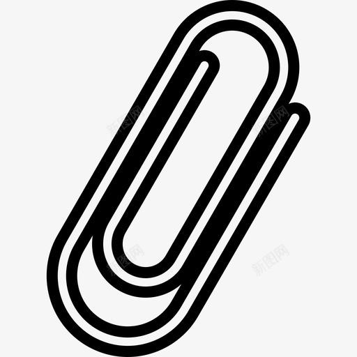 回形针办公材料线状图标svg_新图网 https://ixintu.com 办公材料 回形针 线状