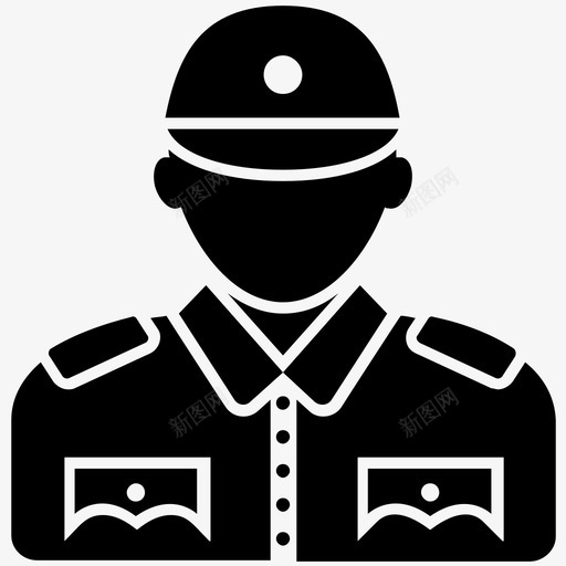士兵战士军人图标svg_新图网 https://ixintu.com 军人 士兵 小队 战士 职业雕文矢量图标