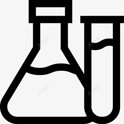 烧瓶医用41线性图标svg_新图网 https://ixintu.com 医用41 烧瓶 线性