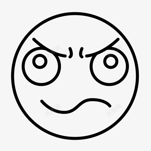 忧郁愤怒困惑图标svg_新图网 https://ixintu.com 困惑 忧郁 情绪 愤怒