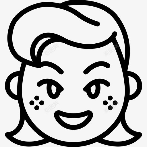 快乐表情3直率图标svg_新图网 https://ixintu.com 快乐 直率 表情3