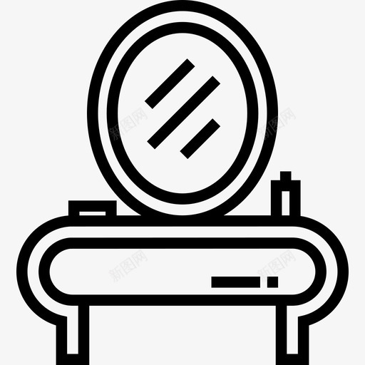 镜子家用家具2线性图标svg_新图网 https://ixintu.com 家用家具2 线性 镜子