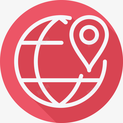 地理定位地图定位和导航平面圆形图标svg_新图网 https://ixintu.com 地图定位和导航 地理定位 平面圆形