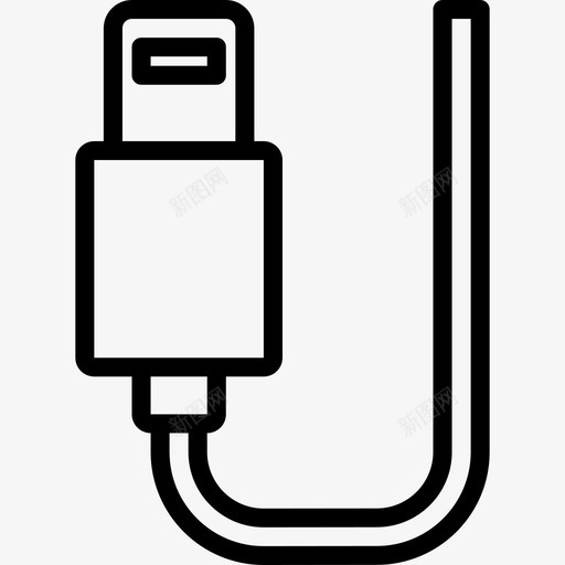 Usb连接器电缆2线性图标svg_新图网 https://ixintu.com Usb 线性 连接器电缆2