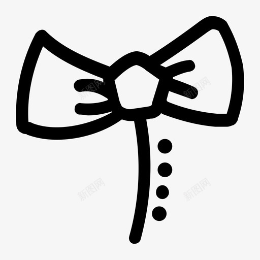 蝴蝶结领结装扮图标svg_新图网 https://ixintu.com 工作画 手绘 蝴蝶结 装扮 领结