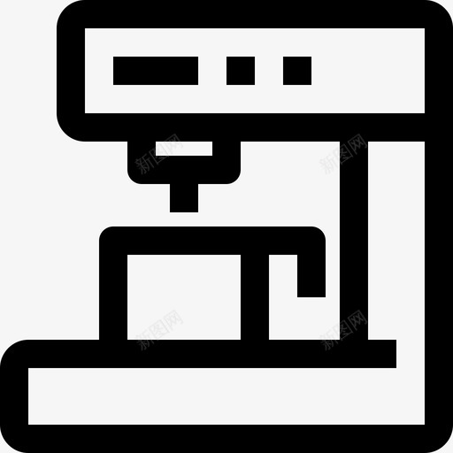 咖啡机家具和家用2线性图标svg_新图网 https://ixintu.com 咖啡机 家具和家用2 线性