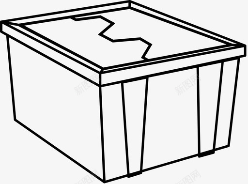 塑料箱归档移动图标svg_新图网 https://ixintu.com 储存 塑料箱 归档 移动
