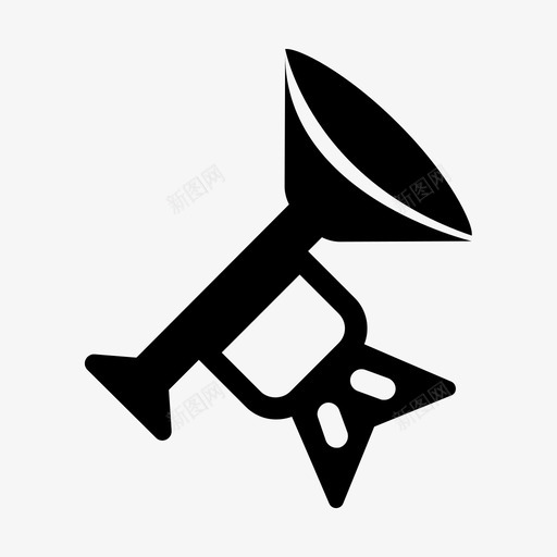 小号乐器独立字形图标svg_新图网 https://ixintu.com 乐器 小号 独立字形