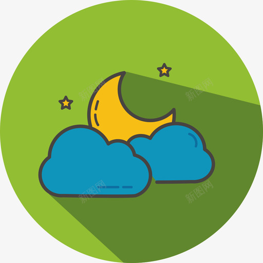 夜杂元素2色彩图标svg_新图网 https://ixintu.com 夜 杂元素2 色彩