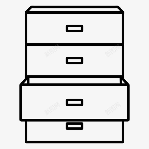 抽屉档案文件柜图标svg_新图网 https://ixintu.com 抽屉 文件夹办公室 文件柜 档案