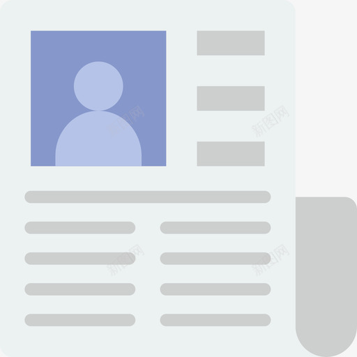报纸新闻媒体4平面图图标svg_新图网 https://ixintu.com 平面图 报纸 新闻媒体4