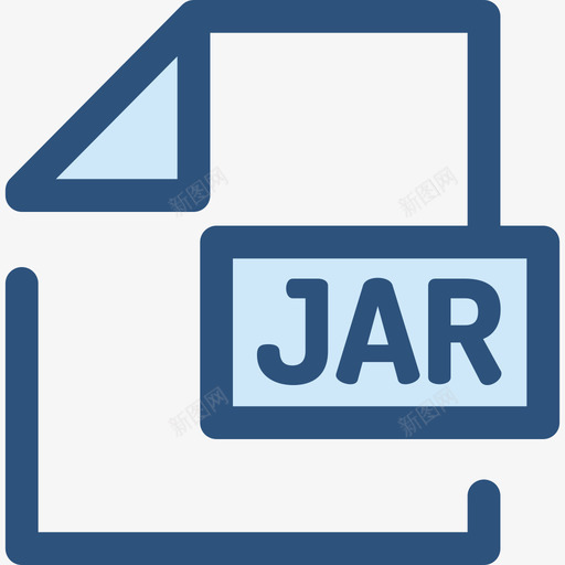 Jar文件和文件夹8蓝色图标svg_新图网 https://ixintu.com Jar 文件和文件夹8 蓝色