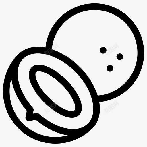 椰子海滩椰子奶图标svg_新图网 https://ixintu.com 夏天 最小线食品图标 椰子 椰子奶 椰子油 海滩