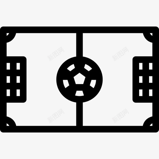 足球场运动12直线型图标svg_新图网 https://ixintu.com 直线型 足球场 运动12