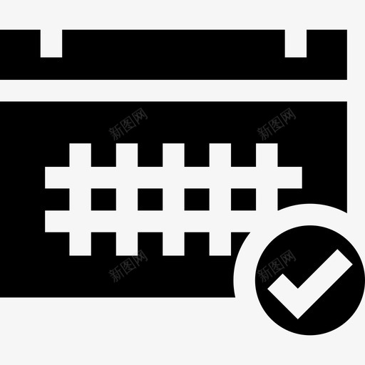 周日历共享9已填充图标svg_新图网 https://ixintu.com 共享9 周日历 已填充