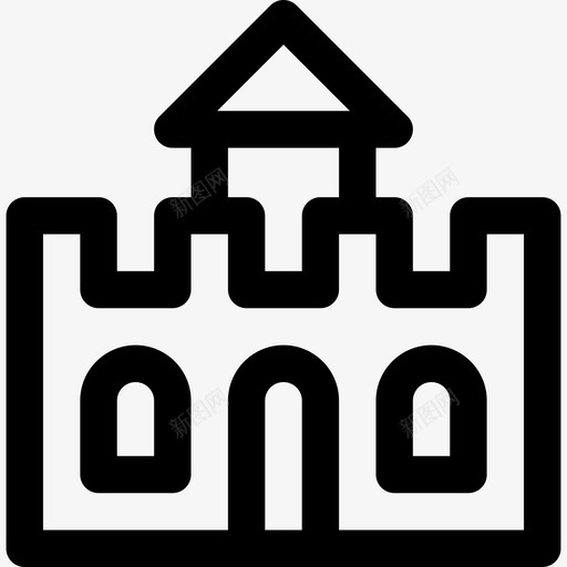 城堡游戏10直线图标svg_新图网 https://ixintu.com 城堡 游戏10 直线